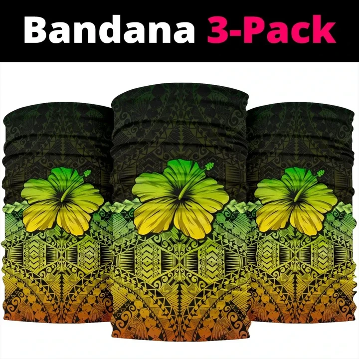 Polynesian Bandana 3-Pack Hibiscus Reggae