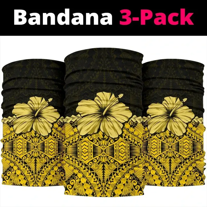 Polynesian Bandana 3-Pack Hibiscus Yellow