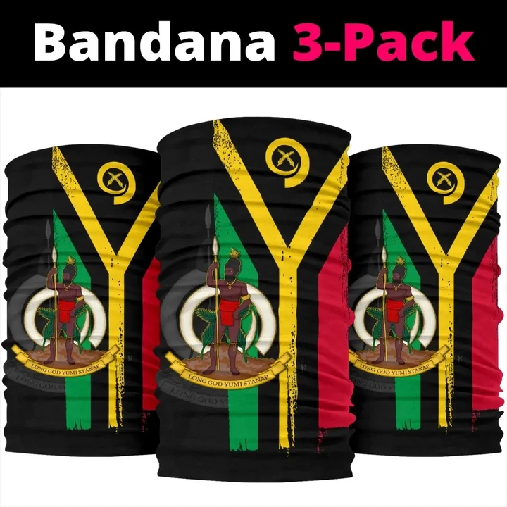 Vanuatu Flag Coat Of Arm Bandana