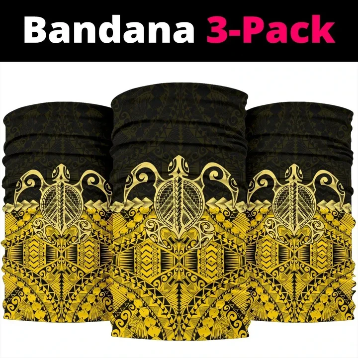 Polynesian Bandana 3-Pack Turtle Yellow