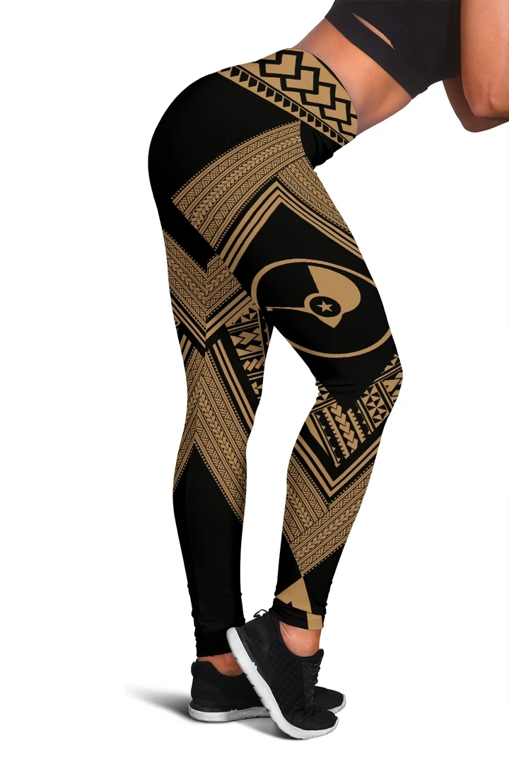 Yap Coat Of Arms Polynesian Leggings , Diamond Style 06