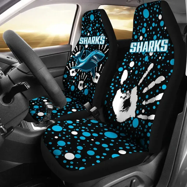 Sharks Rugby Indigenous Car Seat Covers Minimalism Version