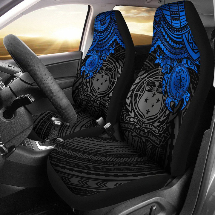 Samoa Polynesian Car Seat Covers - Blue Turtle 18