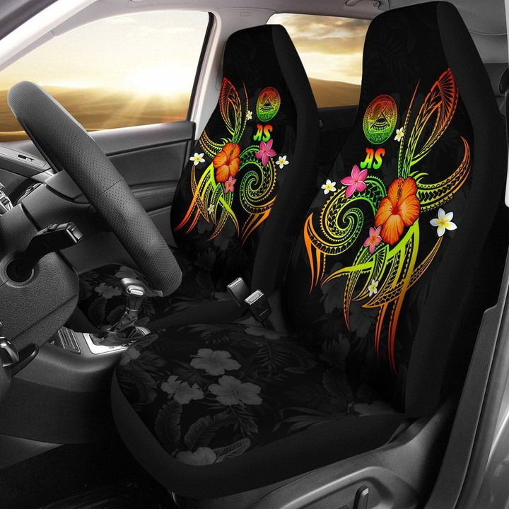 American Samoa Polynesian Car Seat Covers - Legend of American Samoa (Reggae)