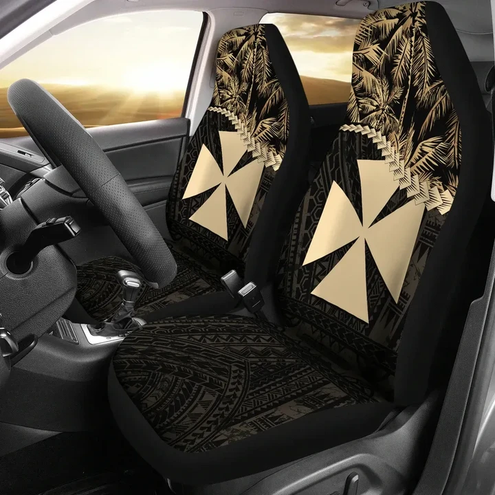 Wallis and Futuna Car Seat Covers Golden Coconut