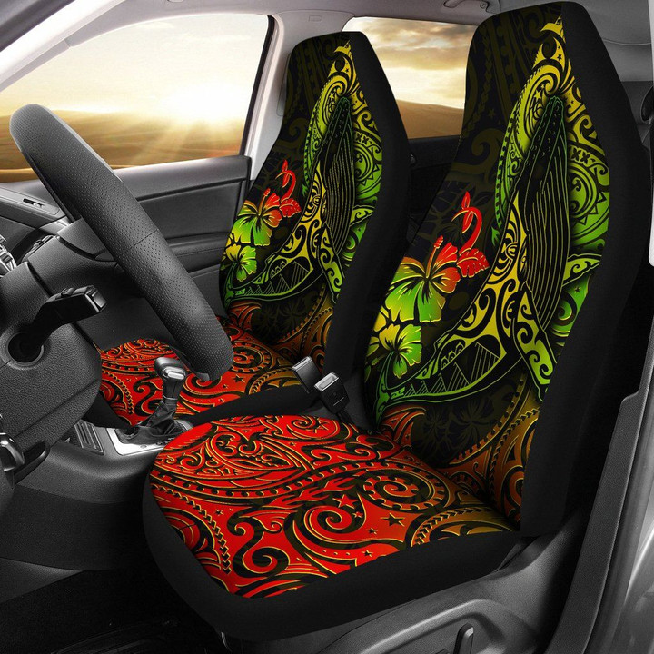 Hawaii Car Seat Covers - Polynesian Humpback Whale 18