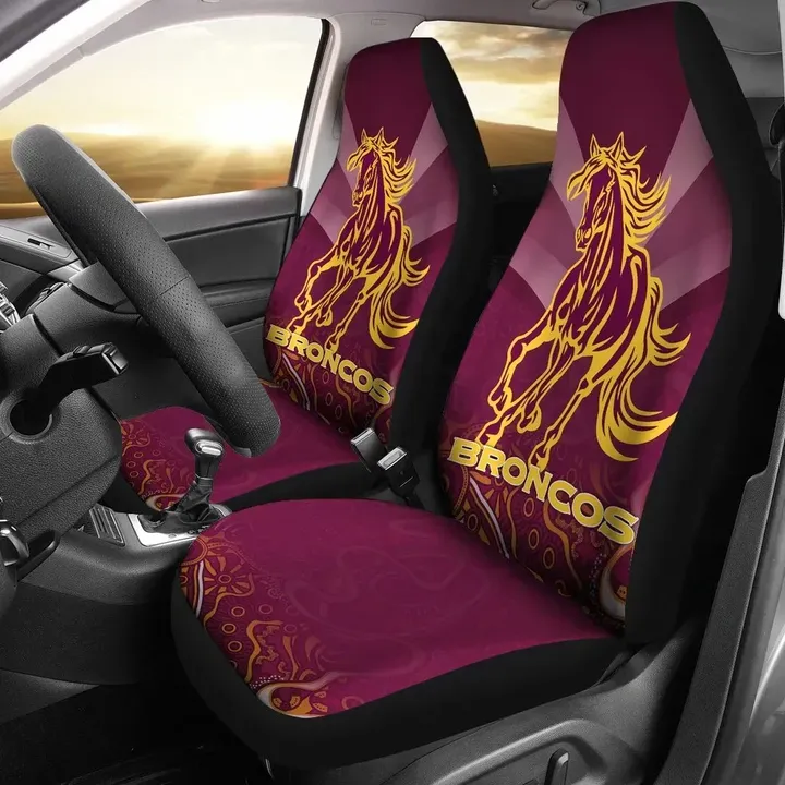 Brisbane Broncos Indigenous Car Seat Covers