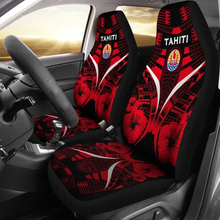 Tahiti Tattoo Car Seat Covers Hibiscus
