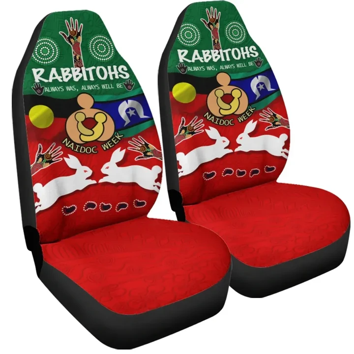 South Sydney Rabbitohs Car Seat Covers Naidoc Week Indigenous LT4