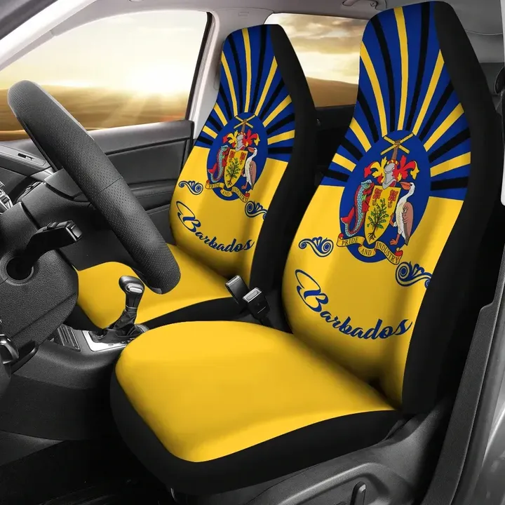 Barbados Coat Of Arms Car Seat Covers 02