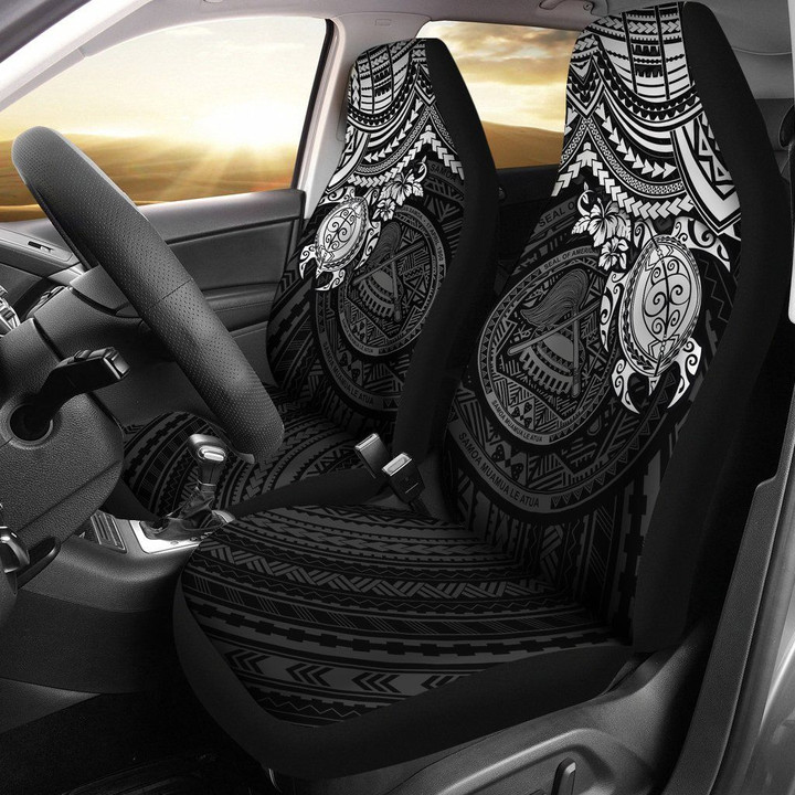 American Samoa Polynesian Car Seat Covers - Black Turtle