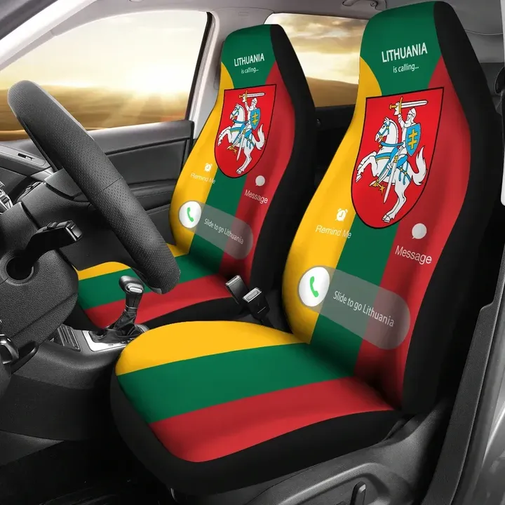 Lithuania Is Calling Car Seat Covers ( Set Of 2 )