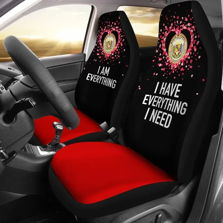 Hawaii Car Seat Covers Couple Valentine Everthing I Need (Set of Two)