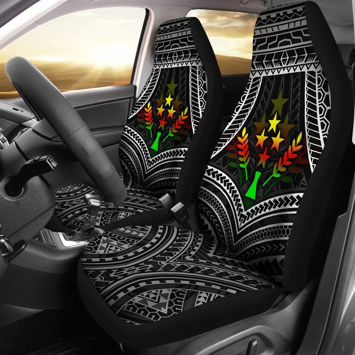 Kosrae Polynesian Car Seat Covers - Kosrae Flag Reggae Color