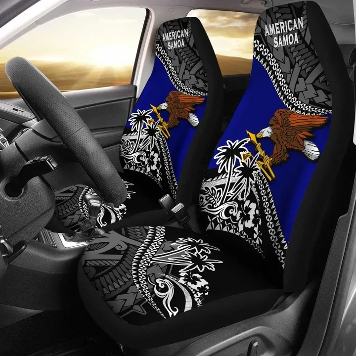American Samoa Car Seat Covers Fall In The Wave
