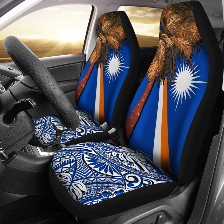 Marshall Islands Polynesian Car Seat Covers - Palm Tree