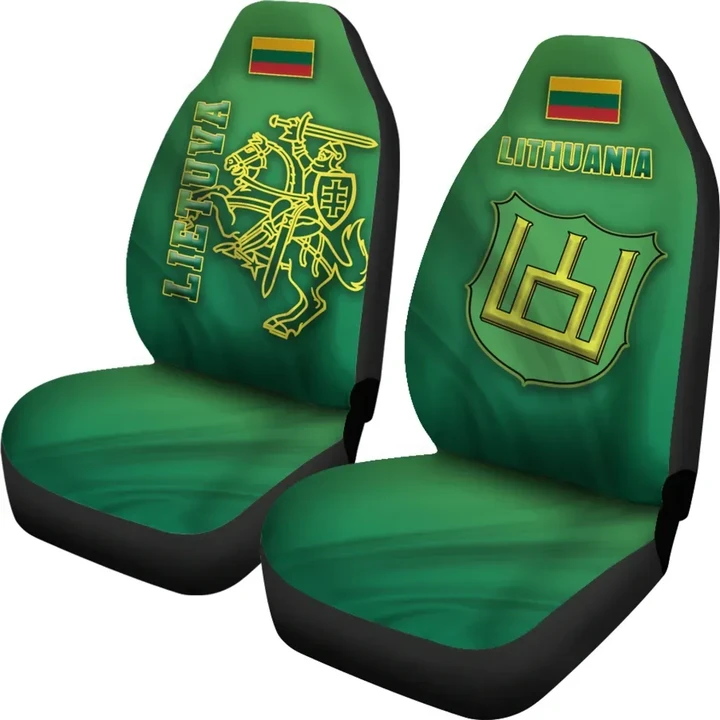 Lithuania Vytis Columns of Gediminas Car Seat Covers