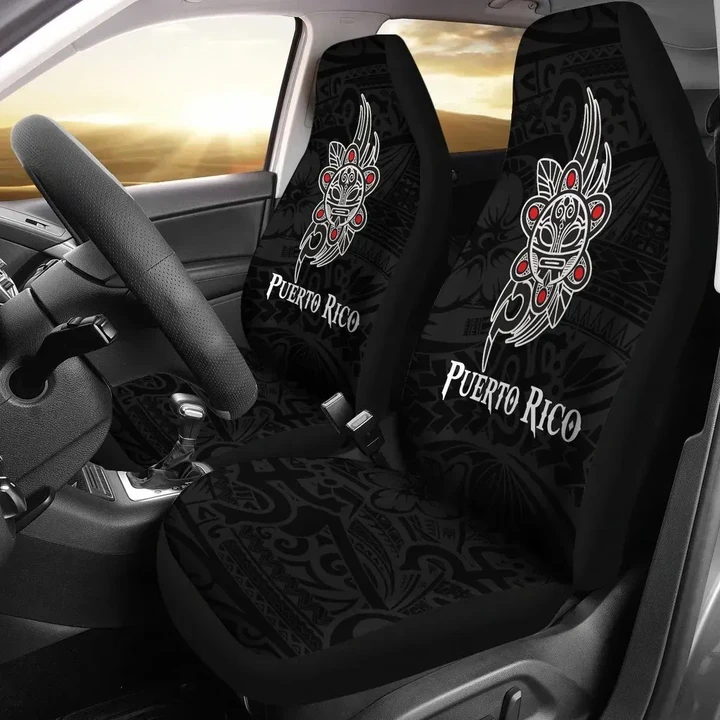 Puerto Rico Taino Sun Coqui Frog Tribal Car Seat Covers