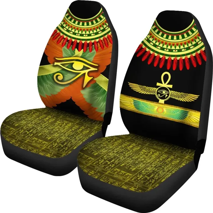 Horus Eye Car Seat Covers Ankh Egypt Eagle Wings