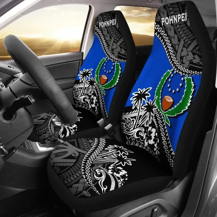 Pohnpei Car Seat Covers Fall In The Wave