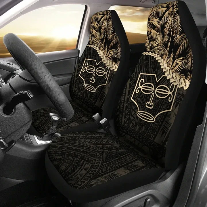 Marquesas Islands Car Seat Covers Golden Coconut