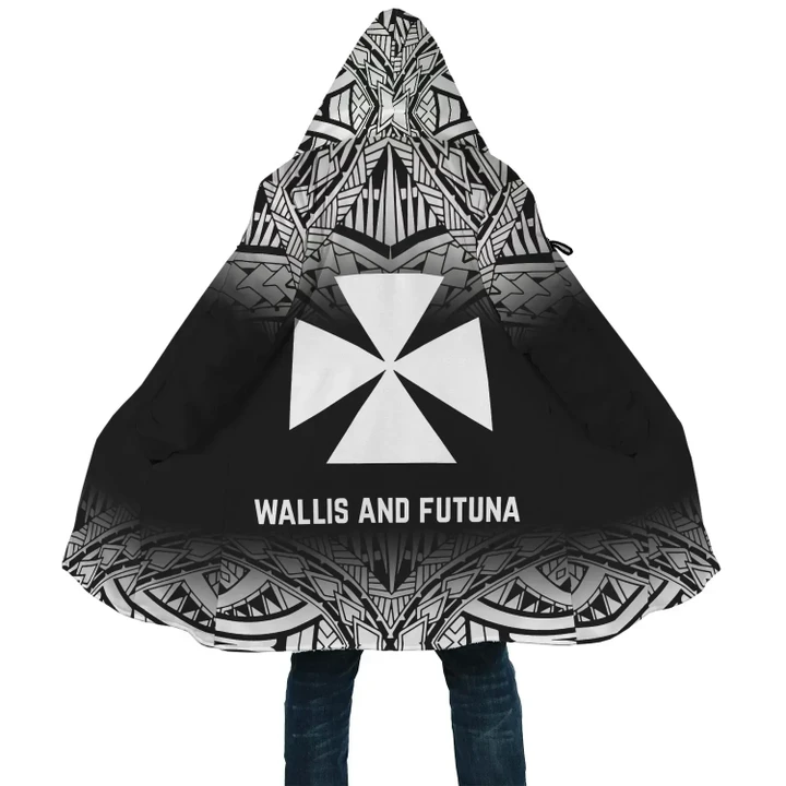 Wallis And Futuna Hooded Coats , Fog Black Style