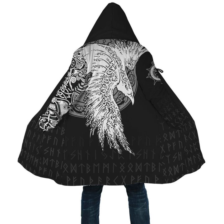 Viking Style Hooded Coats , Mystical Raven Tattoo Special
