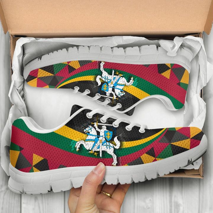 Lithuania Sneakers , Lithuania Coat Of Arms with Flag Color