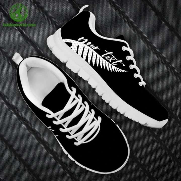 (Custom) New Zealand Sneakers Silver Fern Personalized Signature