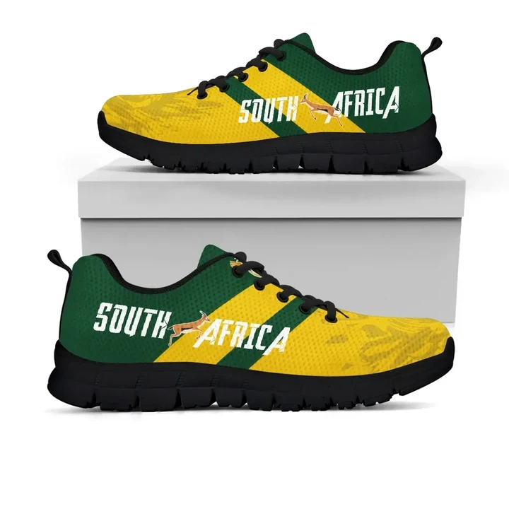 1stTheWorld South Africa Sneakers , South African Rising King Protea Yellow