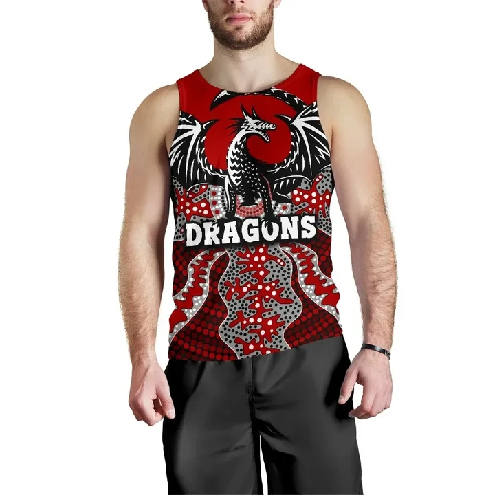 (Custom Personalised) Dragons Men's Tank Top St. George Aboriginal