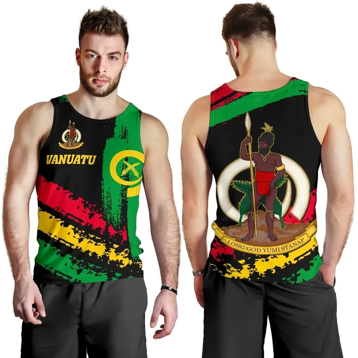 Vanuatu Coat Of Arm Men's Tank Top , Son Style