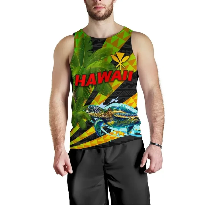 Hawaii Men Tank Top Light Ray Version