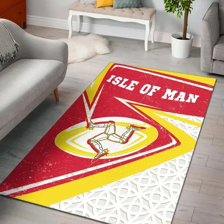 Isle Of Man Rugby Area Rug - Celtic Manx Rugby Ball