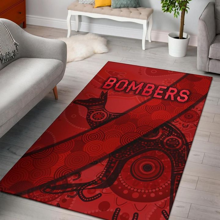 Essendon Area Rug Indigenous Bombers - Red A