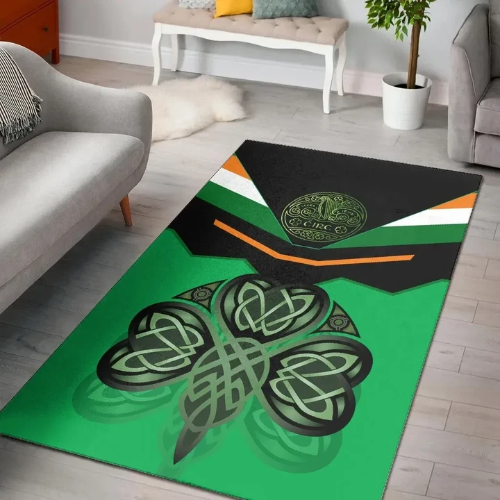 Celtic All Over Print Area Rug - Irish Shamrock With Celtic Patterns
