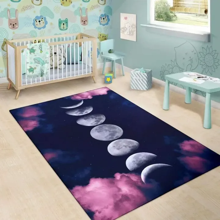 Celtic Wicca Area Rug - Moon Phases Wicca Area Rug
