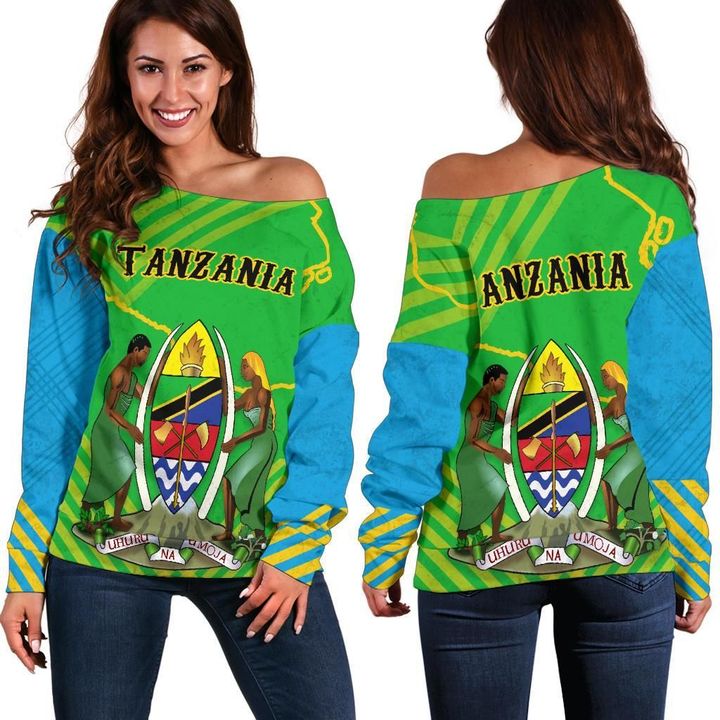 Tanzania Mix Off Shoulder Sweater