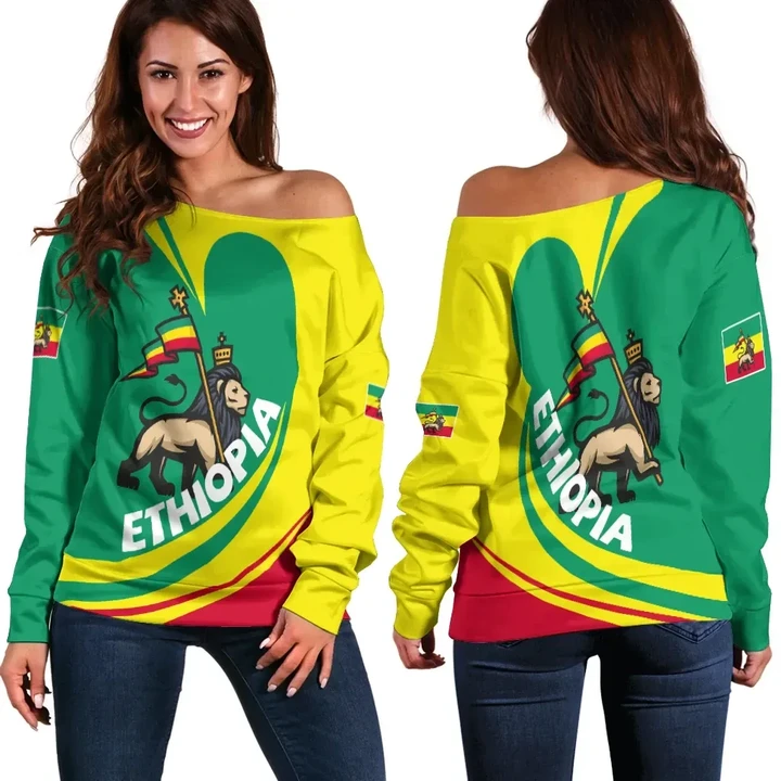 Ethiopia Off Shoulder Sweater Lattar
