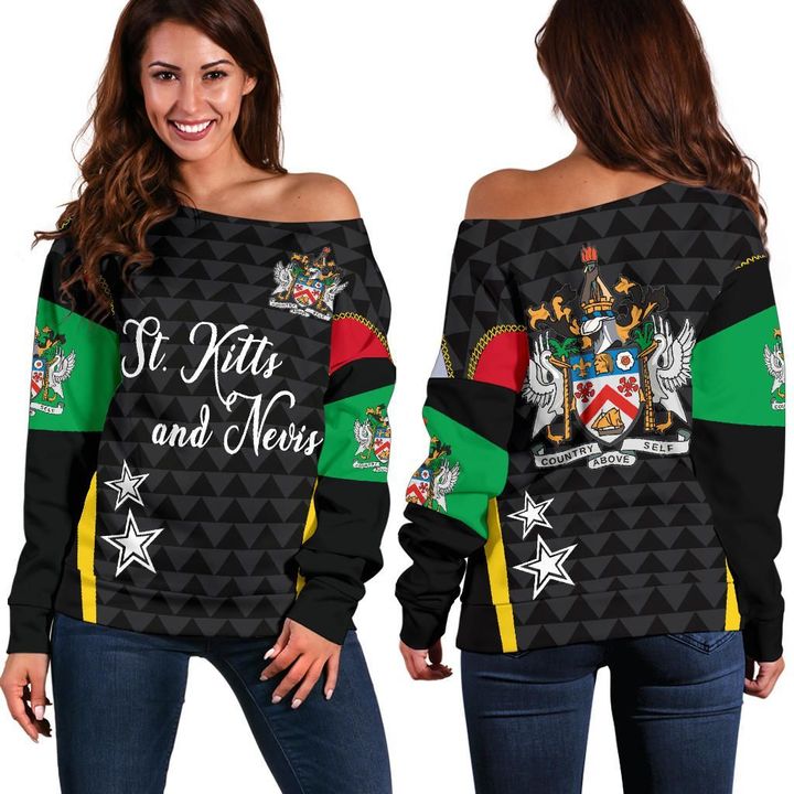 Saint Kitts And Nevis Off Shoulder Sweater Exclusive Edition