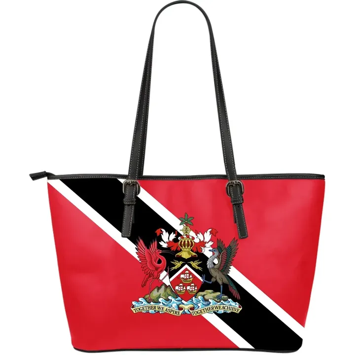 Trinidad And Tobago Leather Tote Coat Of Arms
