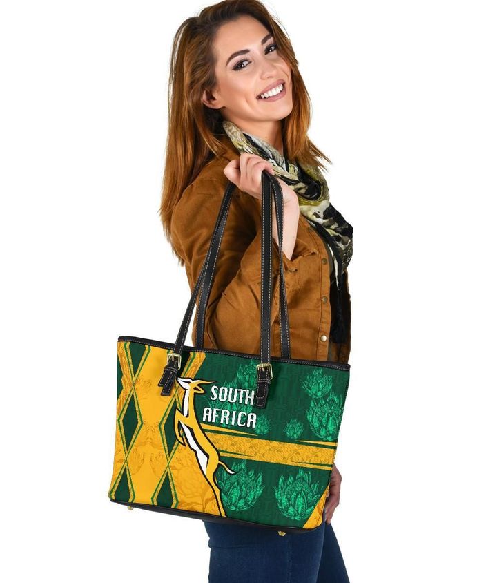 South Africa Leather Tote Springboks Rugby Be Fancy