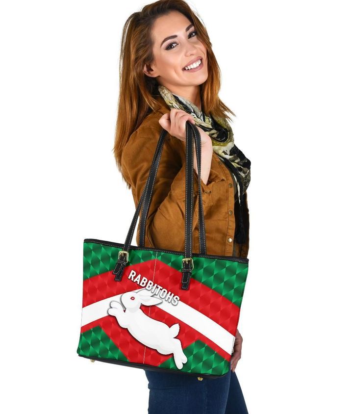 Rabbitohs Leather Tote Sporty Style