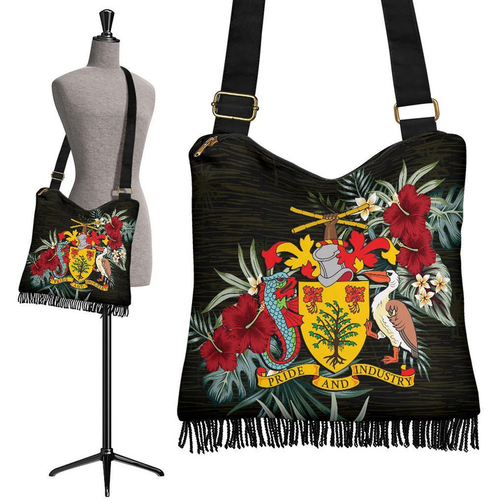 Barbados Hibiscus Crossbody Boho Handbag | Highest Quality