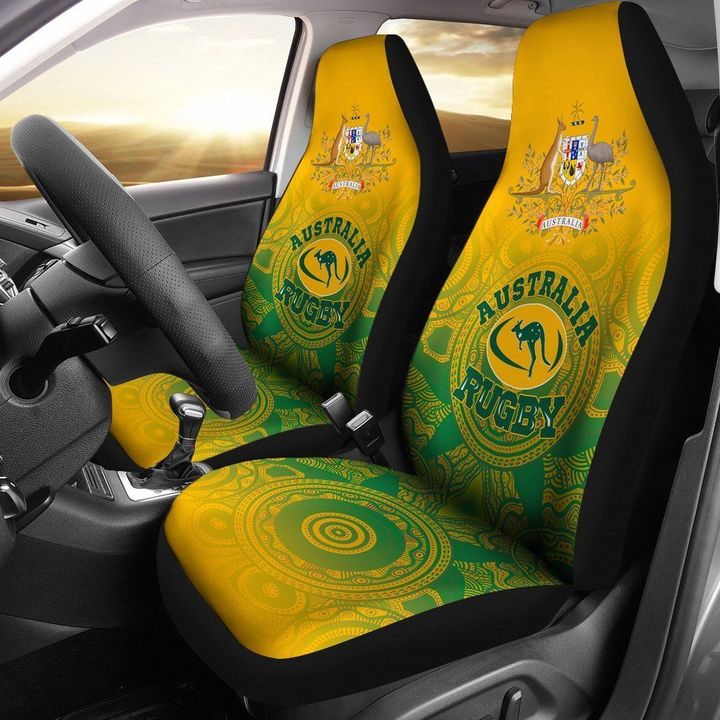 Australia Aboriginal Car Seat Covers, Australia Rugby and Coat Of Arms