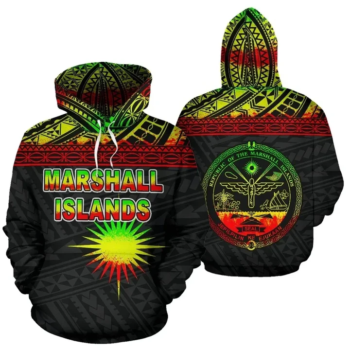 Marshall Islands Polynesian Hoodie Reggae