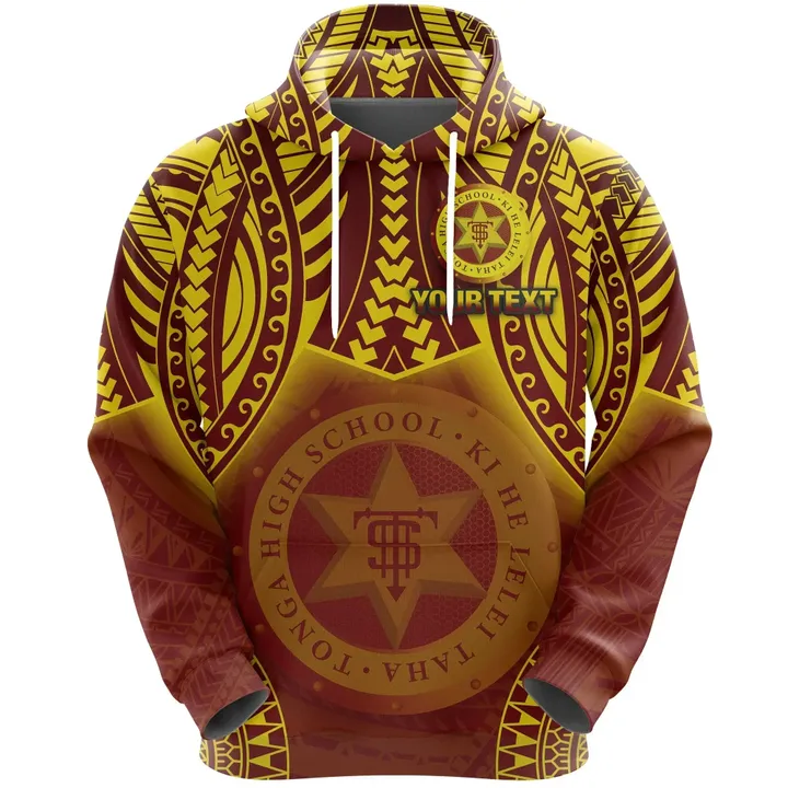 (Custom Personalised) Tonga High School Hoodie Simple Polynesian