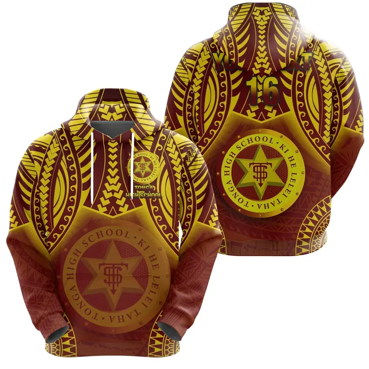 (Custom Personalised) Tonga High School Hoodie Simple Polynesian, Custom Text and Number