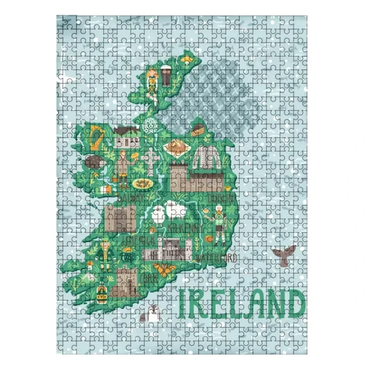 Ireland Puzzle - map of Ireland Travel Jigsaw