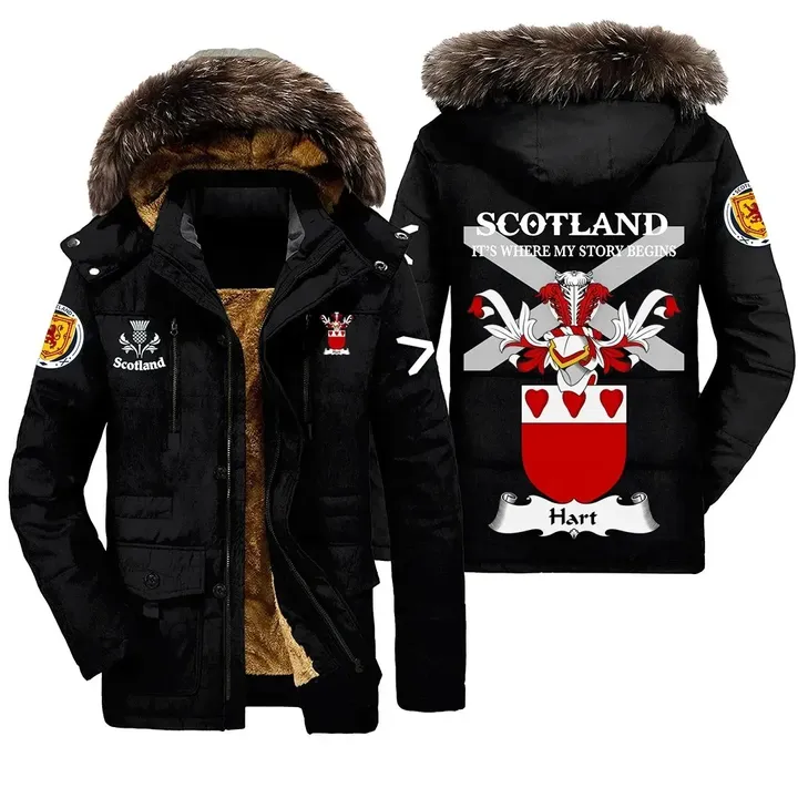 Hart Scottish Crest Parka Jacket - Scotland It's Where My Story Begins A7 | 1sttheworld.com